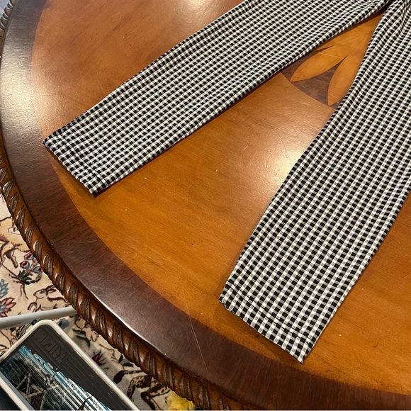 Maeve Anthropologie Black/White Gingham High-Rise Legging/Pant Stretch Nylon 4 - Picture 9 of 16